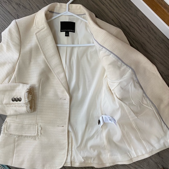 BR cream textured blazer jacket - new - Picture 5 of 6